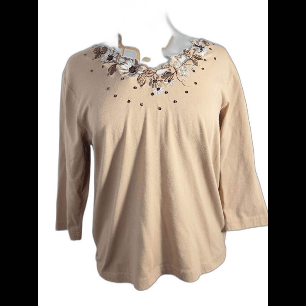 Shenanigans Blouse Size M 90's VTG Sequined Mob Wife Glam Disco Era